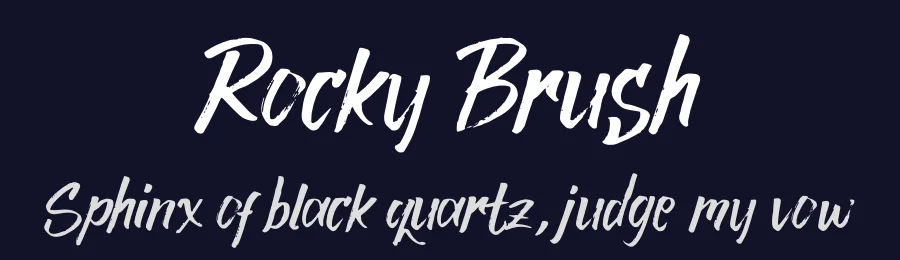 Rocky Brush by Heru Utama Putra — Display Font — thumbnail 2
