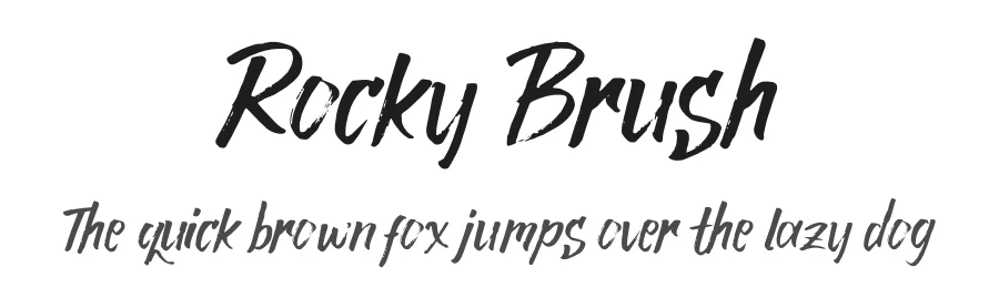 Rocky Brush by Heru Utama Putra — Display Font