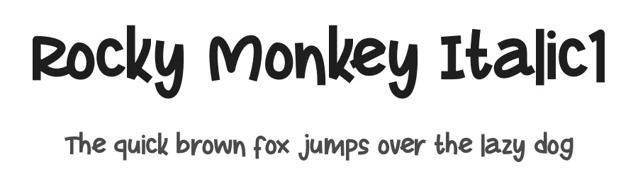 Rocky Monkey Italic1 by Heru Utama Putra — Display Font
