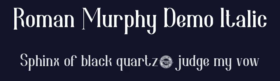 Roman Murphy Demo Italic by Shalsha & Suci Anita — Display Font — thumbnail 2