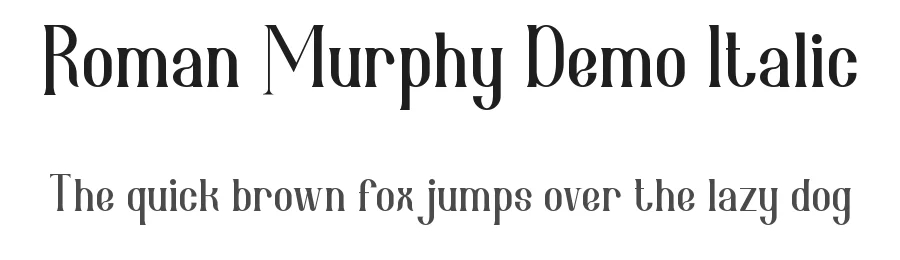 Roman Murphy Demo Italic by Shalsha & Suci Anita — Display Font