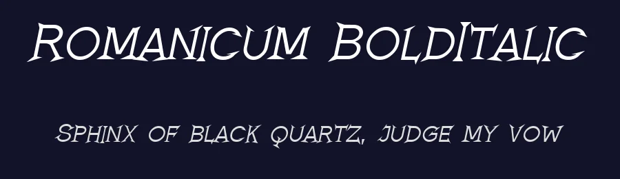 Romanicum BoldItalic by Jambo! — Display Font — thumbnail 2