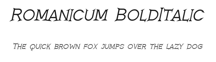 Romanicum BoldItalic by Jambo! — Display Font