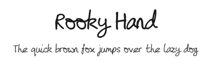 Rooky Hand by Fran Board β Script Font