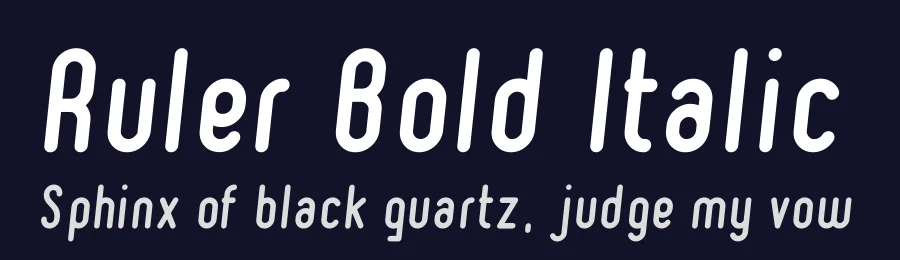 Ruler Bold Italic by Levi Szekeres — Display Font — thumbnail 2