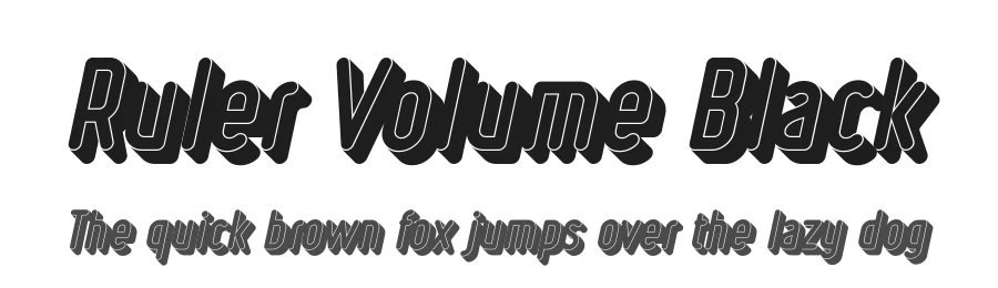 Ruler Volume Black by Levi Szekeres — Display Font