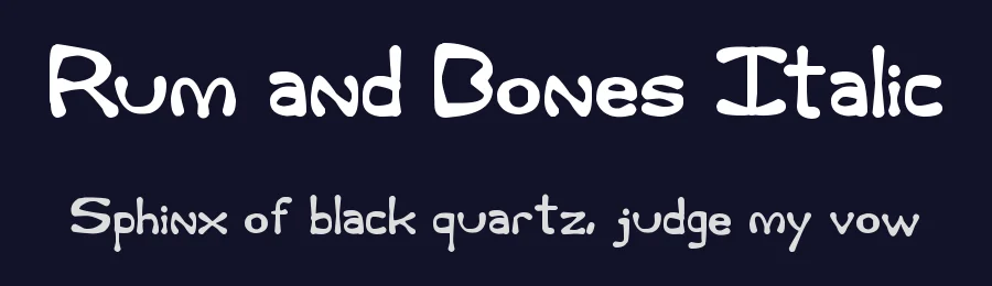 Rum and Bones Italic by Joseph Dawson — Script Font — thumbnail 2