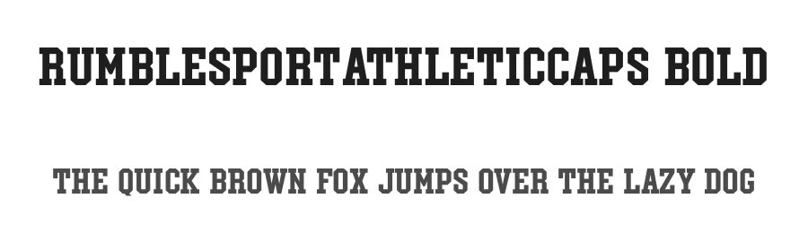 RumblesportAthleticCaps Bold by Russ McMullin β Display Font