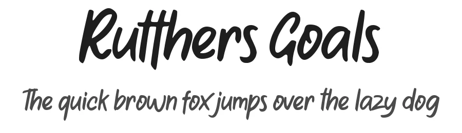 Rutthers Goals by Yugo Priyat Moko (Holydie Studio) — Script Font
