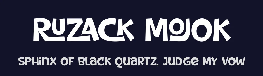 RUZACK MOJOK by Heru Utama Putra — Display Font — thumbnail 2