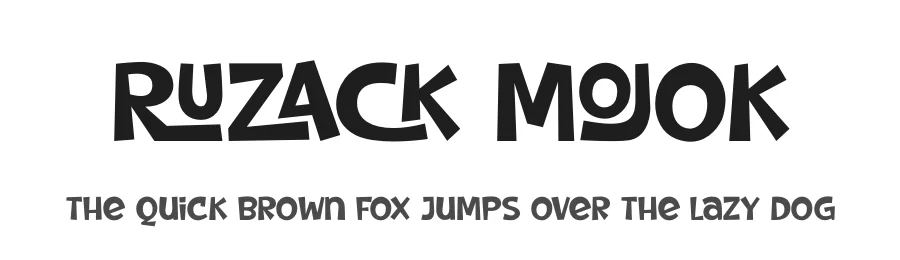 RUZACK MOJOK by Heru Utama Putra — Display Font