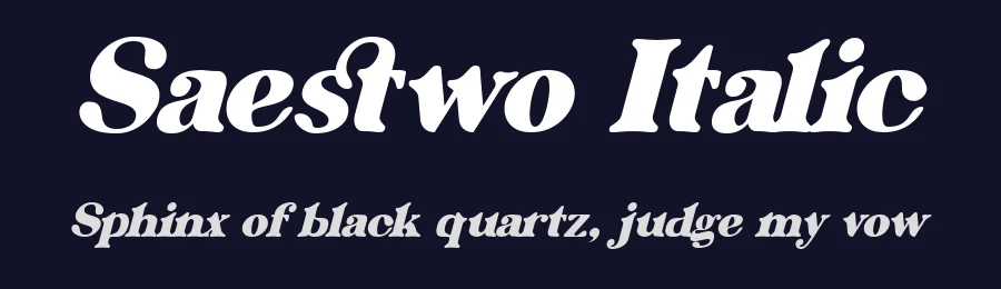 Saestwo Italic by SemutHitam Creative — Display Font — thumbnail 2