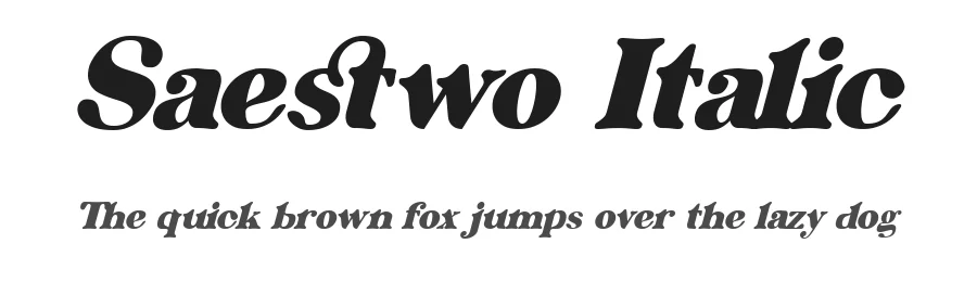 Saestwo Italic by SemutHitam Creative — Display Font