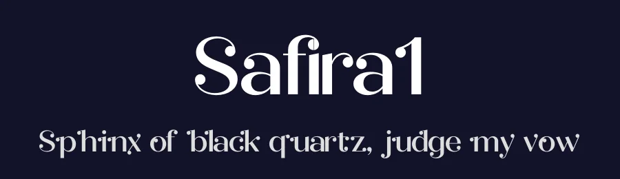 Safira1 by Heru Utama Putra — Display Font — thumbnail 2