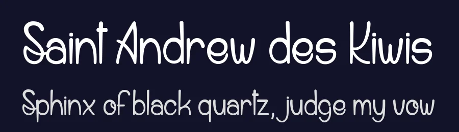 Saint Andrew des Kiwis by dcoxy Medina Gregory — Script Font — thumbnail 2