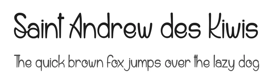 Saint Andrew des Kiwis by dcoxy Medina Gregory — Script Font