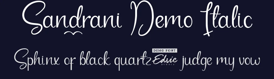 Sandrani Demo Italic by Shalsha & Suci Anita — Script Font — thumbnail 2