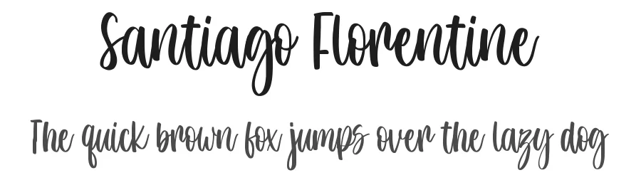 Santiago Florentine by M Arif Dwi Prasetyo & Eko Nurcahyo — Sans Font