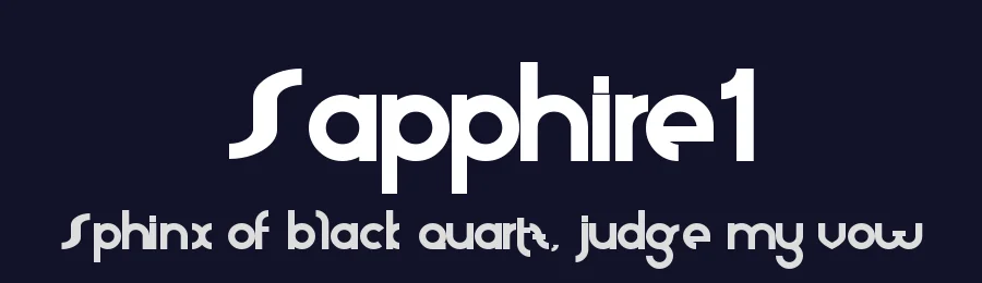 Sapphire1 by Muhammad SI — Display Font — thumbnail 2