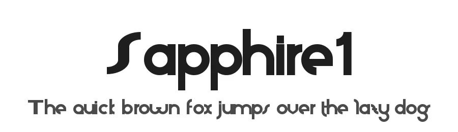 Sapphire1 by Muhammad SI โ Display Font