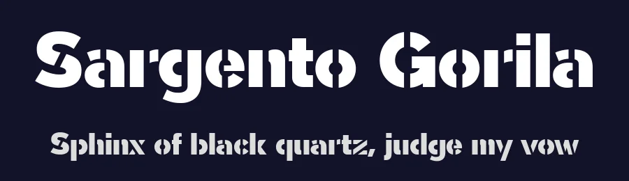 Sargento Gorila by Fernando Haro — Display Font — thumbnail 2