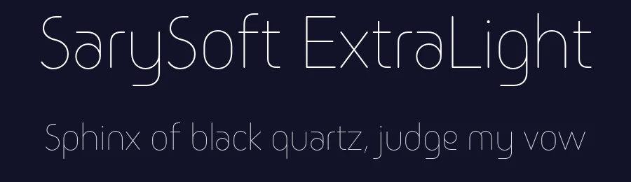 SarySoft ExtraLight by Zainelabdeen  Mustafa — Sans Font — thumbnail 2