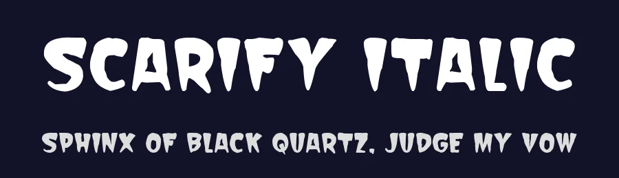 Scarify Italic by Joseph Dawson — Display Font — thumbnail 2