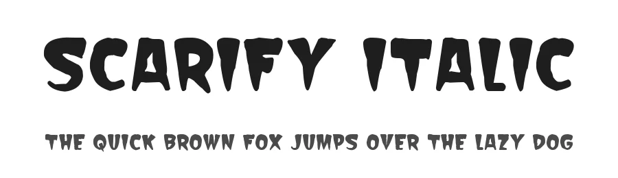 Scarify Italic by Joseph Dawson — Display Font