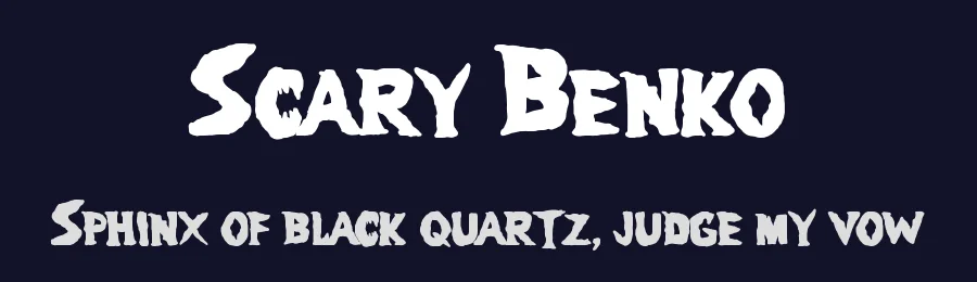 Scary Benko by M Arif Dwi Prasetyo & Eko Nurcahyo — Sans Font — thumbnail 2