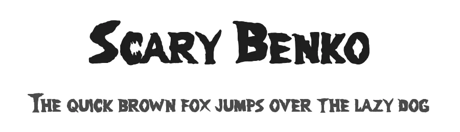 Scary Benko by M Arif Dwi Prasetyo & Eko Nurcahyo — Sans Font