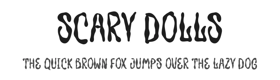 Scary Dolls by Masa Aska Sanurumi — Display Font