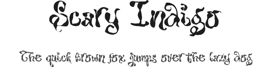 Scary Indigo by Masa Aska Sanurumi — Display Font