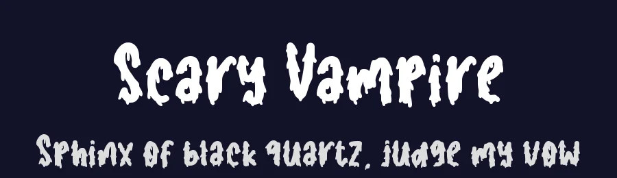 Scary Vampire by Muhamad Yusron  Billah — Display Font — thumbnail 2
