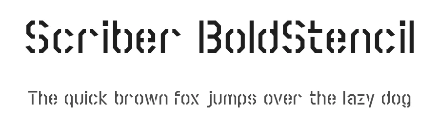 Scriber BoldStencil by Jonathan Hill โ Display Font