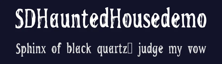 SDHauntedHousedemo by Sudezine — Display Font — thumbnail 2