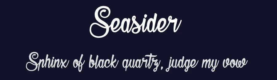 Seasider by dcoxy Medina Gregory — Display Font — thumbnail 2