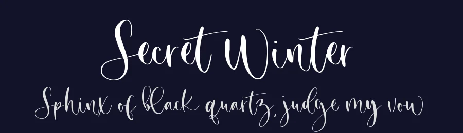 Secret Winter by Muhamad Yusron  Billah — Display Font — thumbnail 2