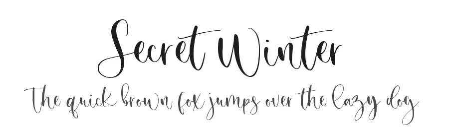 Secret Winter by Muhamad Yusron  Billah — Display Font