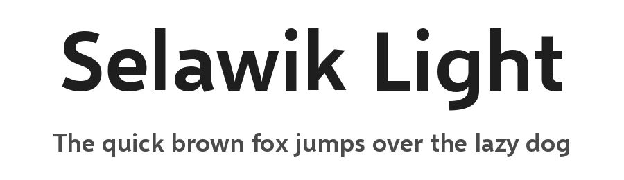 Selawik Light by Aaron Bell — Sans Font