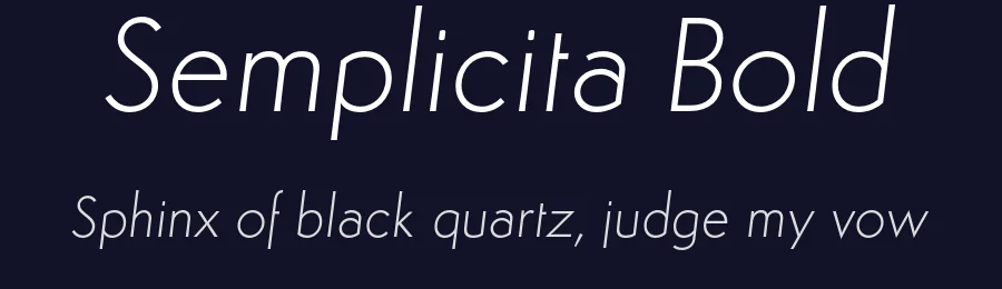 Semplicita Bold by Alessandro Butti, Aldo Novarese, Leonardo Di Lena — Sans Font — thumbnail 2
