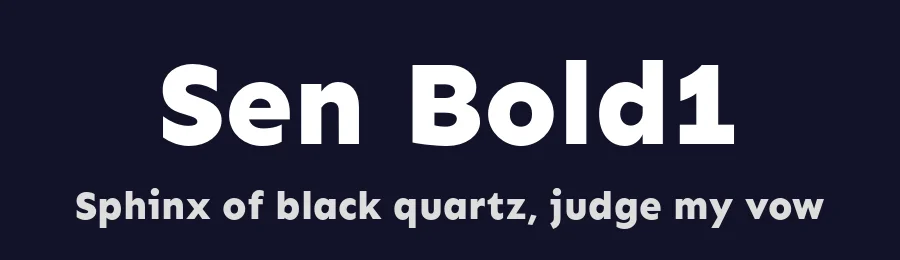 Sen Bold1 by Kosal Sen, Philatype — Sans Font — thumbnail 2