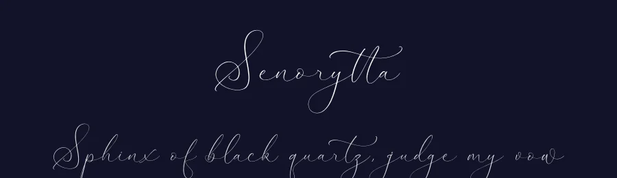 Senorytta by Heru Utama Putra — Script Font — thumbnail 2