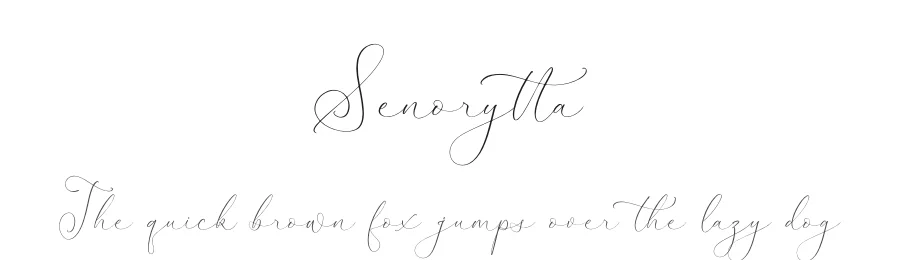 Senorytta by Heru Utama Putra — Script Font