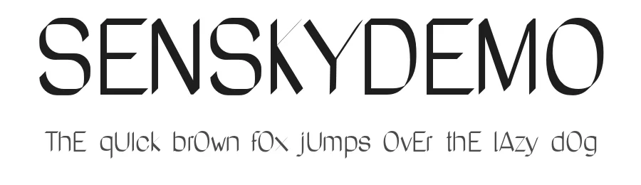 SeNSKYDEMO by S.P.M.H — Display Font