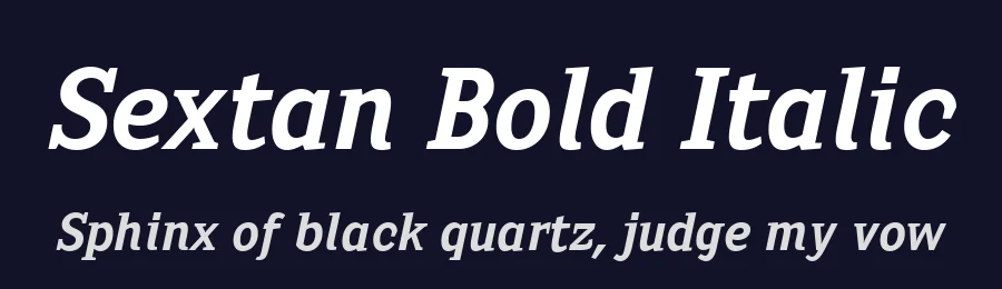 Sextan Bold Italic by Fernando Haro — Display Font — thumbnail 2