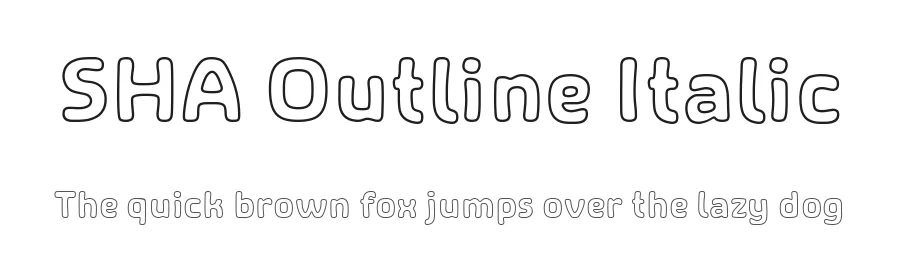 SHA Outline Italic by Situjuh Nazara — Display Font