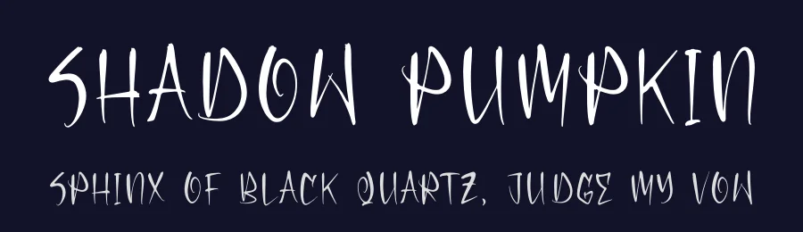 Shadow Pumpkin by Heru Utama Putra — Script Font — thumbnail 2