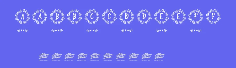 Shantana Christmas Monogram Reg by Fadli Ramadhan Iskandar — Display Font — thumbnail 3