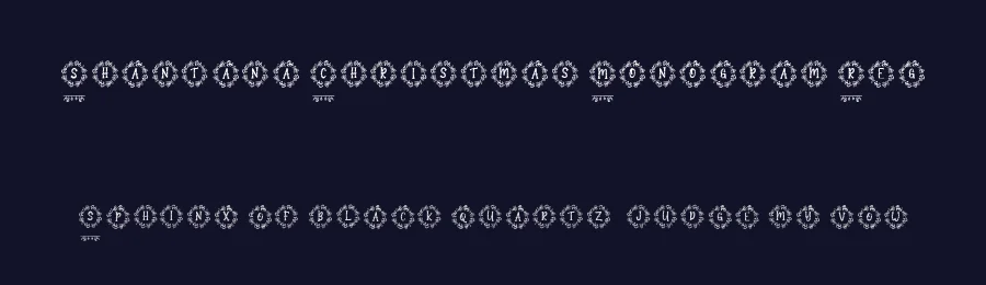 Shantana Christmas Monogram Reg by Fadli Ramadhan Iskandar — Display Font — thumbnail 2