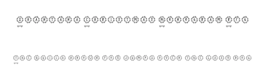 Shantana Christmas Monogram Reg by Fadli Ramadhan Iskandar — Display Font